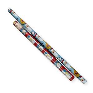 Festive Snowman Wrapping Paper Vintage